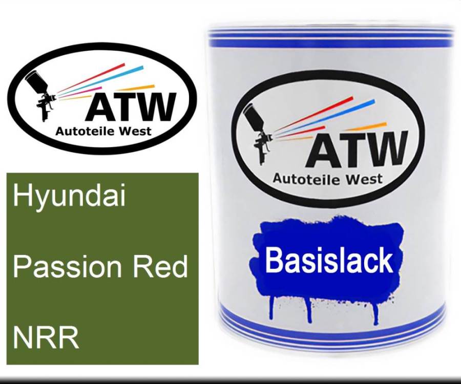 Hyundai, Passion Red, NRR: 1L Lackdose, von ATW Autoteile West.